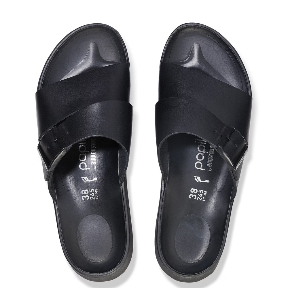 Birkenstock Papillio Almina Black Platform Slide Sandals Sz 37 - Picture 8 of 13